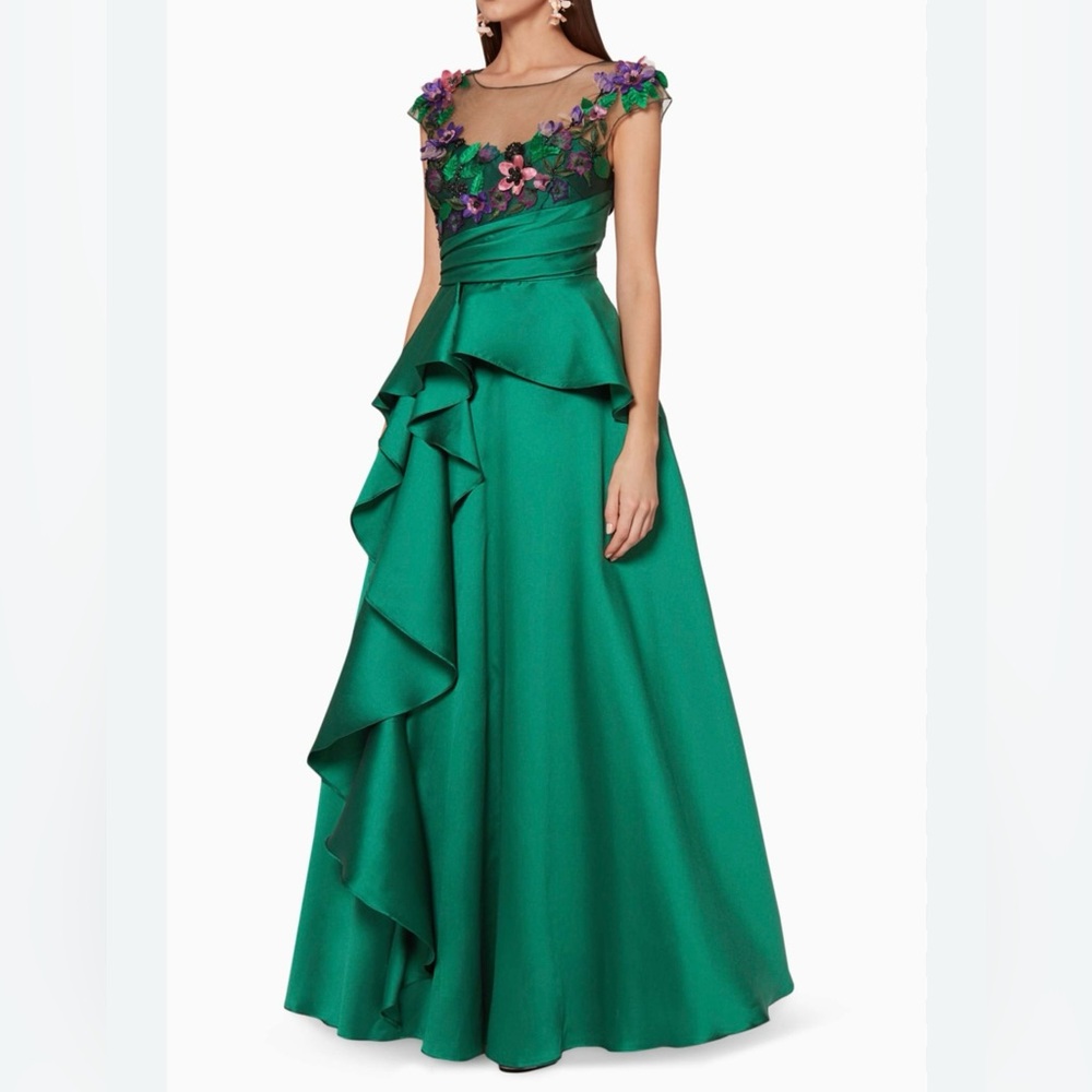 Marchesa Notte Green Gown